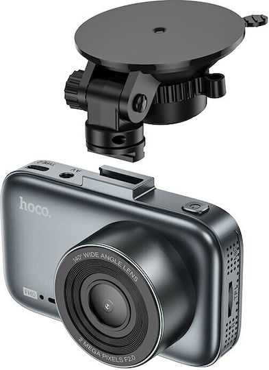 Hoco DV6 1080P Windshield Car DVR Set with Rear Camera, 3" Display with Suction Cup