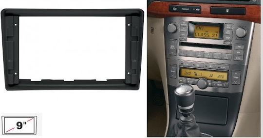 CARAV Industries Inc. DIN Fascia Panels 2 Din Compatible with Screen 9" for Toyota Avensis 2003 2008