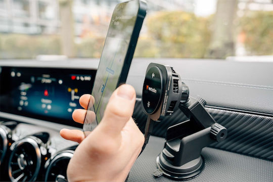 Verbatim Charge´n´drive Magnetic Wireless Car Charger Qi2 Car Mobile Mount with Magnet and Wireless Charging Black