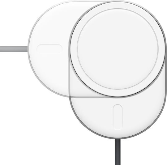 Belkin Βάση Κινητού Αυτοκινήτου με Μαγνήτη και Ασύρματη Φόρτιση Ασημί