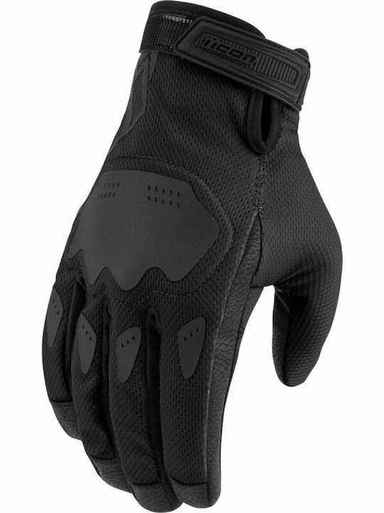 Icon Hooligan Summer Men's Motorcycle Gloves Black