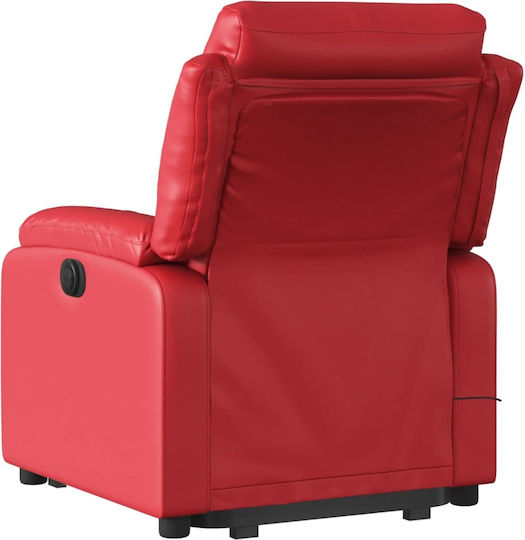 Relaxsessel Friseurwaschbecken mit Fußhocker aus Kunstleder Red 75x92.5x100cm