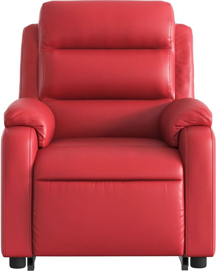 Relaxsessel Friseurwaschbecken mit Fußhocker aus Kunstleder Red 75x92.5x100cm