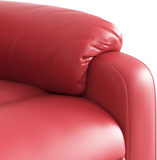 Relaxsessel Friseurwaschbecken mit Fußhocker aus Kunstleder Red 75x92.5x100cm