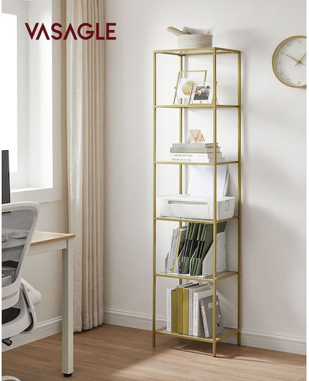 Metallische Gold Bibliothek 30x40x177,3cm LGT500A01 Metallische Gold Bibliothek 30x40x177,3cm LGT500A01