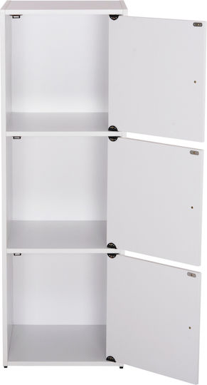 Soriano Wohnzimmer Schrank aus Spanplatte Weiß 40x39x119cm