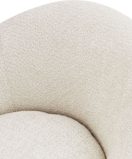 Softy Πολυθρόνα Περιστρεφόμενη Cream 80x80x77cm