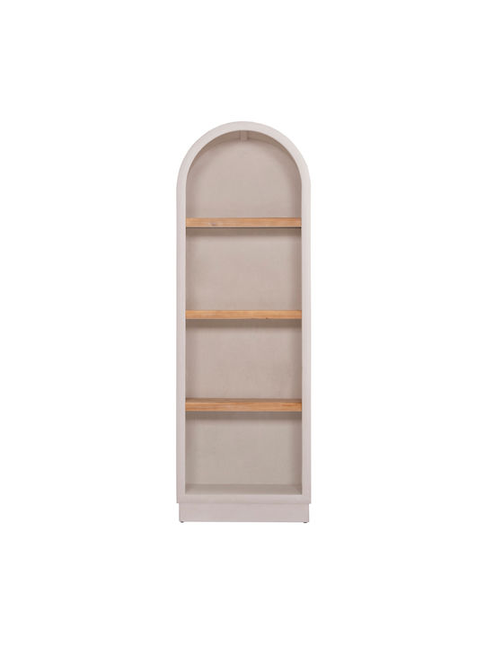 Bookcase Santorini Off-white-natural 60x38x178cm