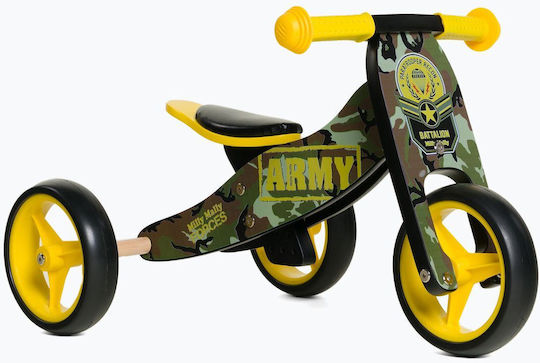 Milly Mally Kids Balance Bike 2-in-1 Army Yellow