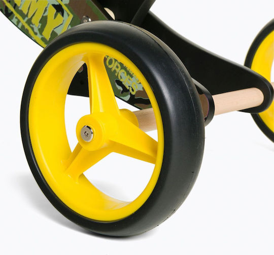 Milly Mally Kids Balance Bike 2-in-1 Army Yellow
