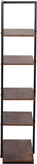 Omni Bookcase Black / Walnut 80x34x151cm