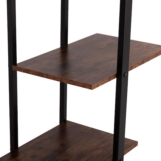 Omni Bookcase Black / Walnut 80x34x151cm