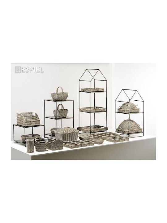 Espiel 3-stufiges Regal mit Dach 32x30x100cm