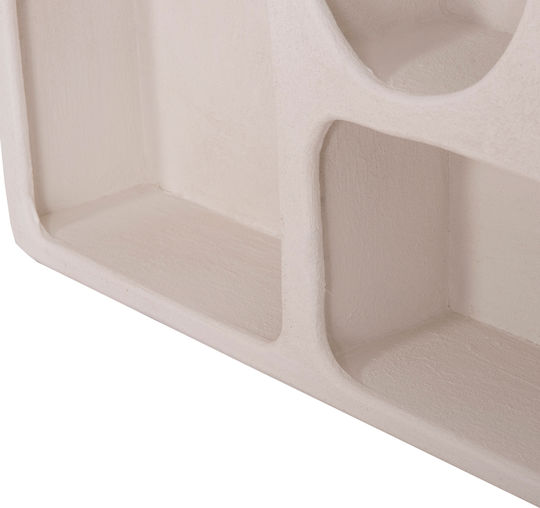 Home Markt Стенен рафт серия Santorini Hm18063.01 MDF бял 120x18x60см