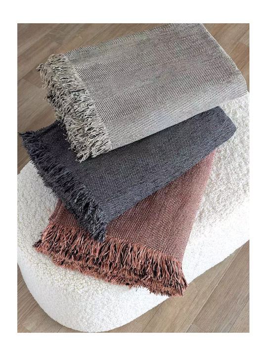 Palamaiki Dona Ριχτάρι Πολυθρόνας Chenille 180x180εκ. Coal