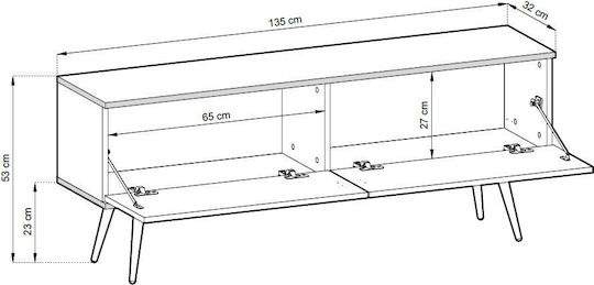Έπιπλο TV Επιδαπέδιο Ανθρακί + Μαύρο 135x32x53εκ. Έπιπλο TV Επιδαπέδιο Ανθρακί + Μαύρο 135x32x53εκ.