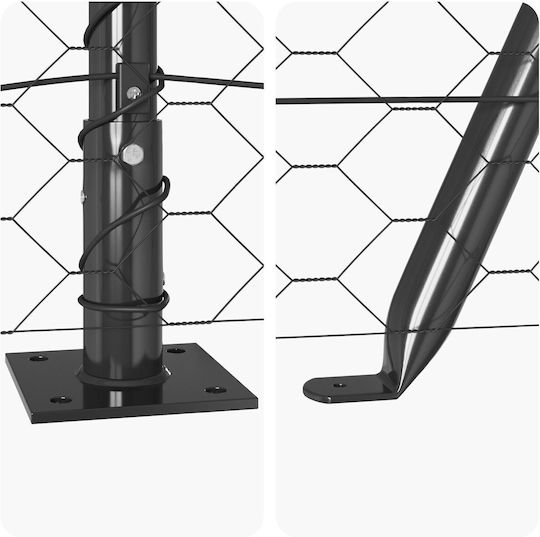 vidaXL Plasă de sârmă Galvanizat Module Gri 0.5x50m