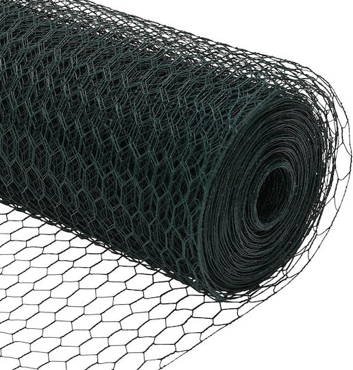 vidaXL vidaXL Verzinktes Stacheldraht Drahtzaun Set Grün 0,4x25m