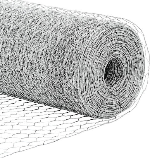 vidaXL Plasă De Sârmă Galvanizată Gri 1x10m