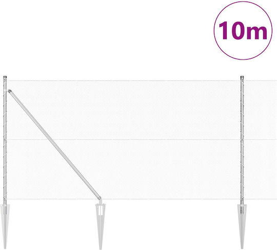 vidaXL Plasă De Sârmă Galvanizată Gri 1x10m
