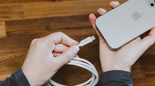 Nomad Kevlar Braided USB 2.0 USB-C Cable Male - USB-C 240W PD White 1.5m