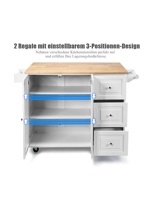 Boden Küchenschrank Weiß 136x76x91cm