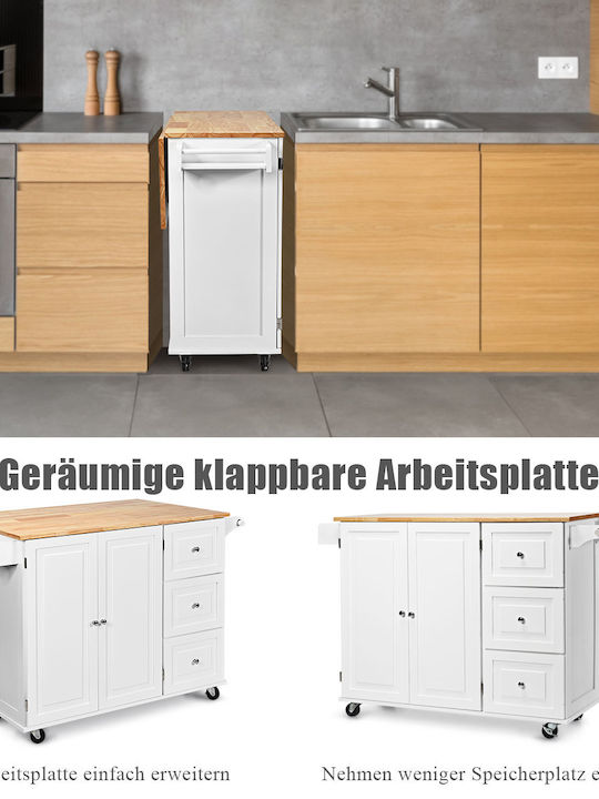 Boden Küchenschrank Weiß 136x76x91cm