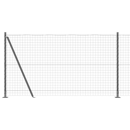 vidaXL Draht für Gartenzaun aus Stahl 120cm 1Stück Gray