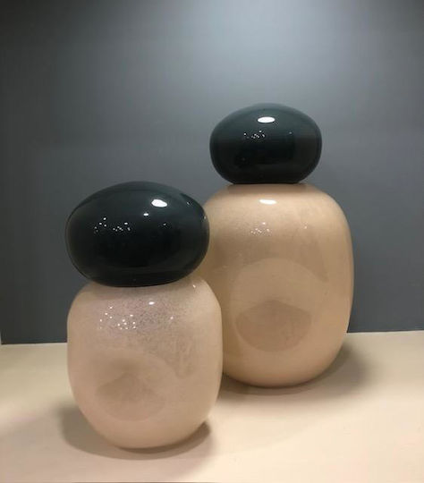 Karvounis Decorative Vase Beige 12x12x20.5cm