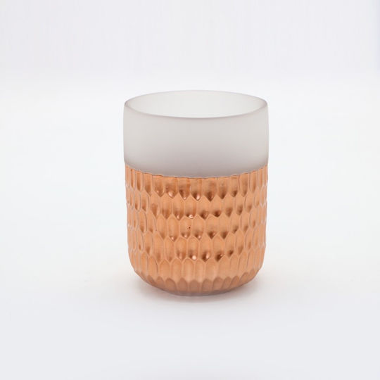 Inter Ceramic Ποτηροθήκη από Ρητίνη Ροζ Χρυσή 6988354235962