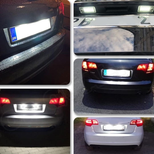Best-Ka Светлини за регистрационната табела LED за Audi S3 / A4 / S4 / A6 / A8 / Q7 / A3 / A5 / S5 / S6 / S8 / RS4 / RS6 Citroen C6 1бр