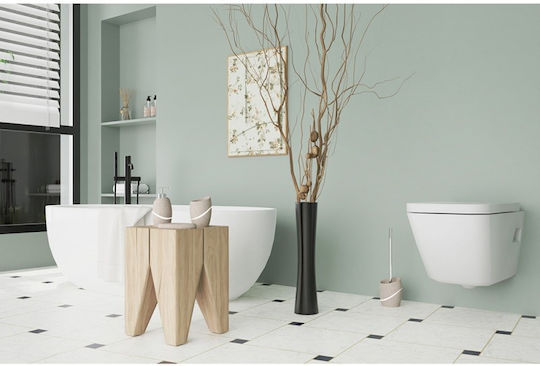 Inter Ceramic Kunststoff Badezimmer Toilettenbürste Beige