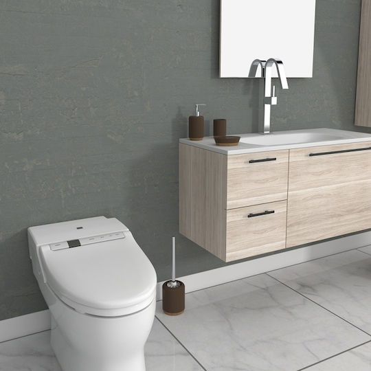 Inter Ceramic Kunststoff Badezimmer Toilettenbürste Braun