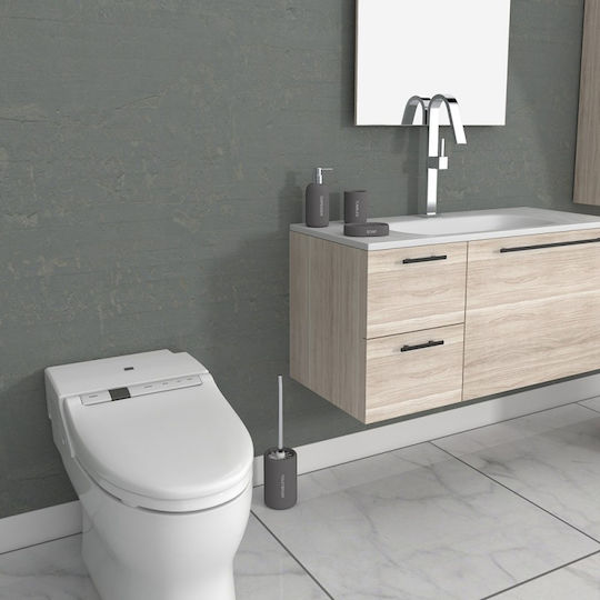 Inter Ceramic Kunststoff Badezimmer Toilettenbürste Gray