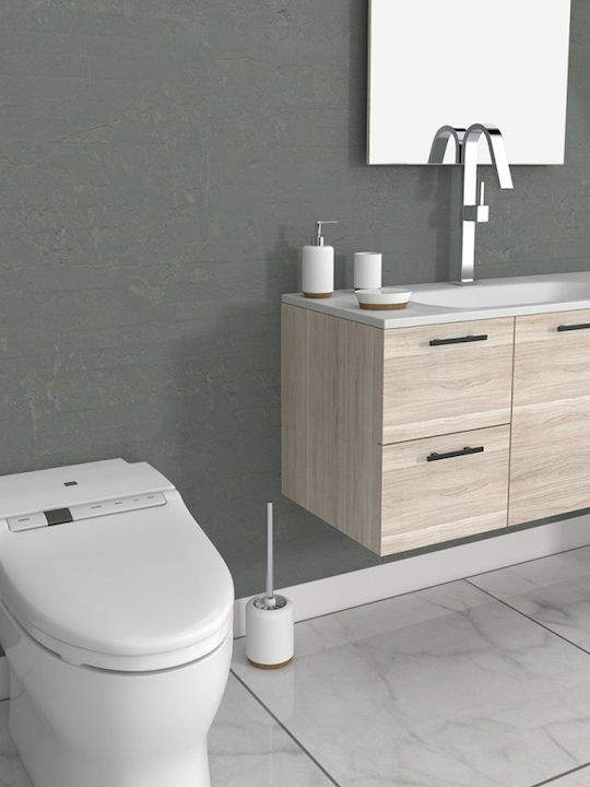 Inter Ceramic Plastic Toilet Brush White