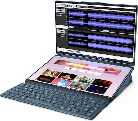 Lenovo Yoga Book 9 14IAH10 14" OLED 120Hz (Ultra 7-255H/32GB/1TB SSD/W11 Pro) Калъф Lenovo YOGA 14 инча Tidal Teal (US Клавиатура)