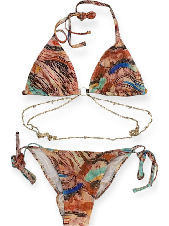 Set Bikini with Removable Padding Brazil Orange