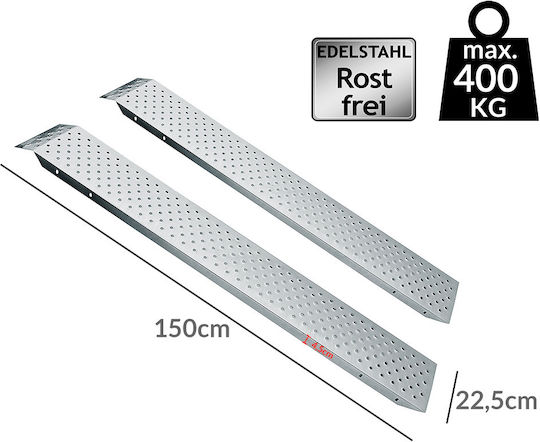 Set 2 rampe de încărcare auto Capacitate de încărcare 400 kg Oțel galvanizat
