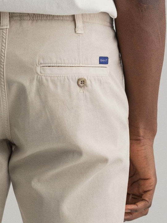 HALLDEN Παντελόνι Chino Ελαστικό σε Slim Εφαρμογή Μπεζ