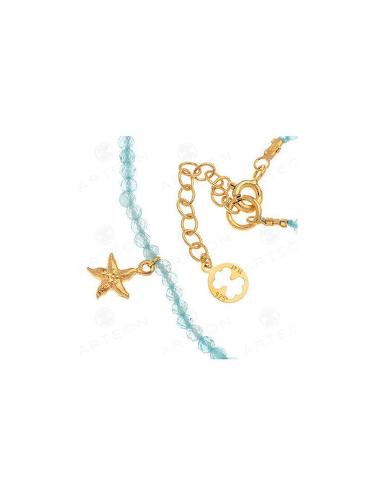 Arteon Women's Bracelet Chain made of Silver Gold Plated