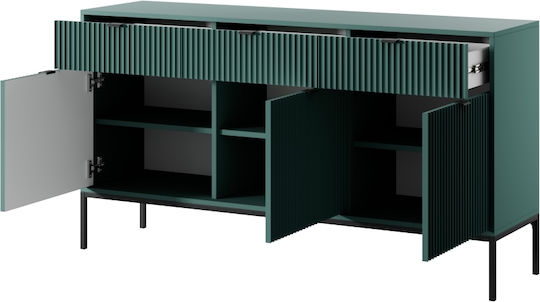 Μπουφές Nova mit Schubladen Green + Anthracite 154x39x83cm