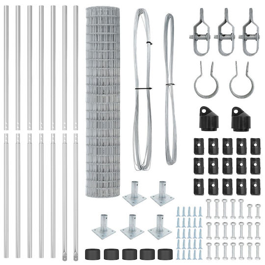 vidaXL Beine Post-Unterstützung für Gartenzaun aus Metall 150cm 1Stück Gray