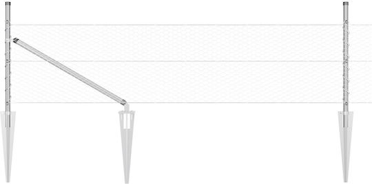 vidaXL Plasă de sârmă Galvanizat Module Gri 0.8x25m