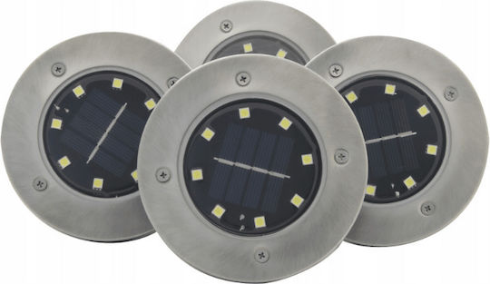 Masterled Set 4 Lămpi Solare 0.8W 35lm cu Senzor de Mișcare și Fotocelulă IP54 11.5cmx13.5cmcm