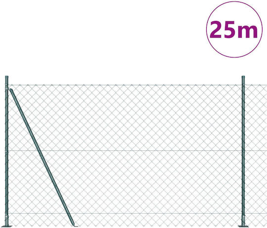 vidaXL Plasă Sârmă Module Verde 1.5x25m