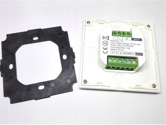 Miboxer Επιτοίχιος Διακόπτης Dimmer με Πλαίσιο Ταινία LED Αφής σε Λευκό Χρώμα