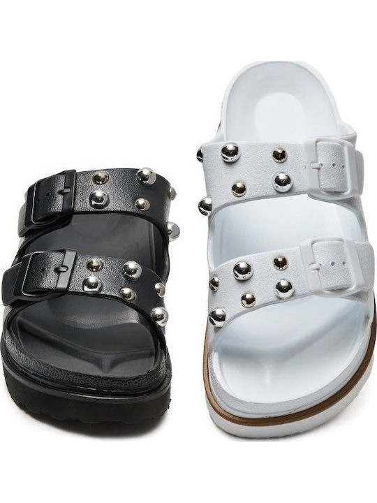 Γυναικεία Σανδάλια Flatforms Black/Silver