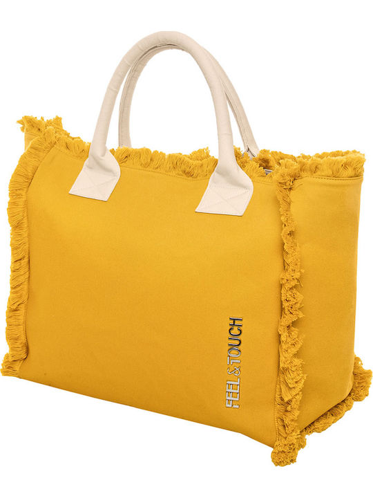 Feel & Touch Caribbean Stoff Strandtasche Gelb