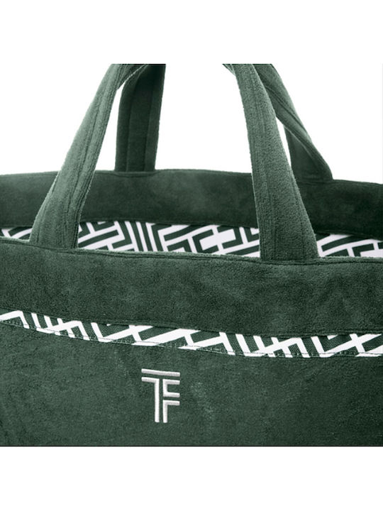 Feel & Touch Icon Fabric Green Beach Bag
