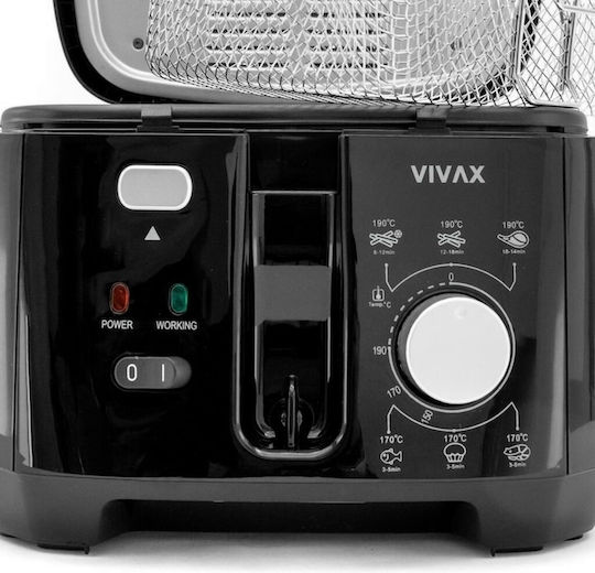 Vivax DF-1800B Friteuză cu aer 2.5lt Negru